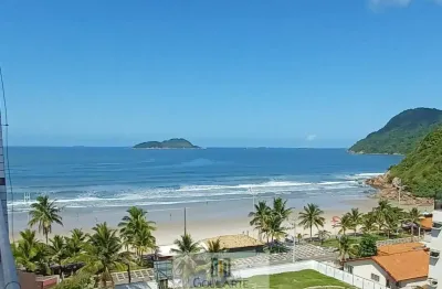 Cobertura duplex, com 3 suítes climatizadas e sacada com área gourmet, frente mar na praia do tombo - guarujá/sp.