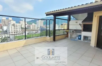 Cobertura duplex com 3 dormitórios sendo 1 suíte na praia da enseada-guarujá/sp.