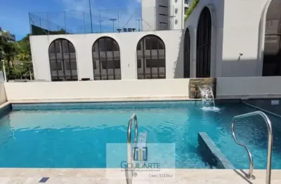 Apartamento alto padrão em condomínio com lazer, 3 dormitórios, lado praia da enseada - guarujá/sp.