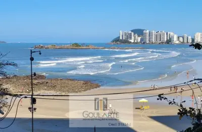 Apartamento alto padrão frente mar, 4 dormitórios, vista total do mar - pitangueiras-guarujá/sp.