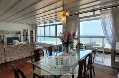 Apartamento com vista total do mar, 4 dormitórios sendo 1 suíte, condomínio frente mar , pitangueiras- guarujá/sp.