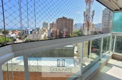 Apartamento com sacada gourmet,2 dormitórios, condomínio clube ,lado praia da enseada-guarujá/sp.