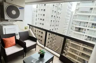 Apartamento alto padrão com sacada, 3 dormitórios sendo 1 suíte, na praia de pitangueiras - guarujá/sp.