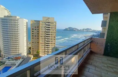 Apartamento alto padrão com4 dormitórios sendo 2 suítes, lazer completo e sacada vista mar na praia da pitangueiras-guarujá/sp.