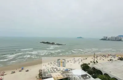 Apartamento alto padrão frente mar, 3 dormitórios sendo 1 suíte, na praia da pitangueiras - guarujá/sp.