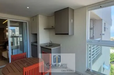 Apartamento com vista mar e sacada gourmet,2 dormitórios, condomínio clube, lado praia da enseada-guarujá/sp.