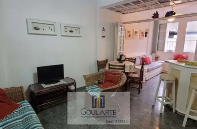 Apartamento com 1 dormitório amplo, á menos de 200 metros do mar - pitangueiras-guarujá/sp.