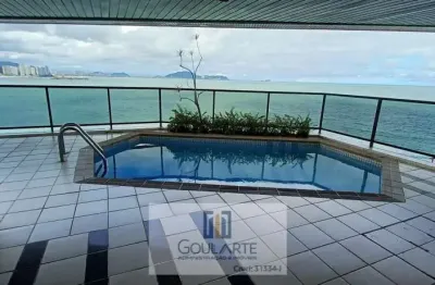 Apartamento alto padrão com área gourmet privativa (piscina/churrasqueira) , 4 suítes com acesso para a sacada e vista panorâmica do mar de todos os ambientes, na praia da astúrias/guarujá-sp.
