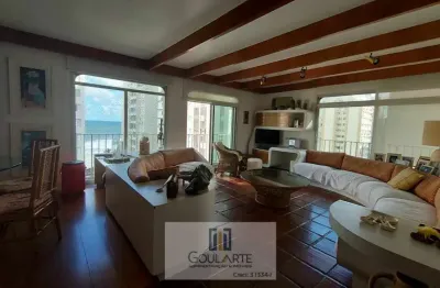 Apartamento alto padrão,3 dormitórios sendo 1 suíte ,sacada com vista parcial para o mar em pitangueiras - guarujá/sp.