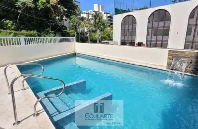 Apartamento alto padrão em condomínio com lazer, 3 dormitórios, lado praia da enseada - guarujá/sp.