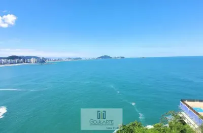 Apartamento alto padrão com vista total do mar, 4 suítes, lazer completo no condomínio - astúrias-guarujá/sp.