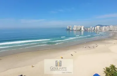 Apartamento alto padrão com acesso a sacada vista total mar, 4 dormitórios, na praia da pitangueiras-guarujá/sp.