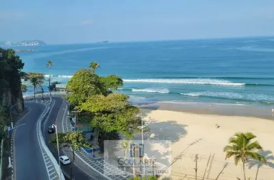 Apartamento alto padrão com 3 dormitórios sendo 2 suítes, sacada vista total do mar na praia da astúrias-guarujá/sp