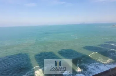 Apartamento alto padrão com sacada vista total para o mar, 3 suítes climatizadas, lazer completo no condomínio, pitangueiras - guarujá/sp.