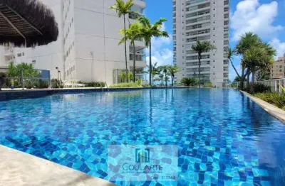 Apartamento com sacada gourmet e vista do mar, 3 dormitórios sendo 1 suíte, lazer completo no condomínio, lado praia enseada-guarujá/sp.