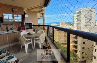 Apartamento alto padrão com sacada gourmet, 3 suítes climatizadas, enseada - guarujá/sp.
