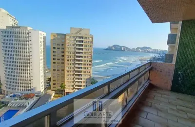 Apartamento alto padrão com4 dormitórios sendo 2 suítes, lazer completo e sacada vista mar na praia da pitangueiras-guarujá/sp.