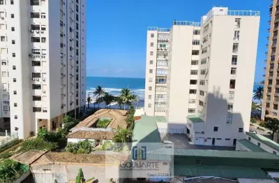 Apartamento com 3 dormitórios, sacada vista mar na praia de pitangueiras - guarujá/sp