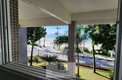Apartamento alto padrão frente mar com 2 dormitórios sendo 1 suíte, lazer no condomínio na praia das astúrias-sp.