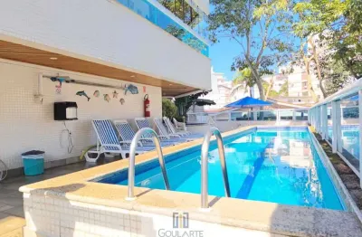 Apartamento alto padrão com sacada gourmet, 1  dormitório climatizado com acesso a sacada + 2 suítes climatizadas, lazer no condomínio na praia do tombo - guarujá/sp.