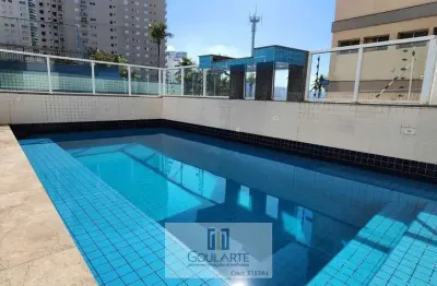 Apartamento com 2 dormitórios sendo 1 suíte, lazer no condomínio na praia das astúrias-guarujá/sp.