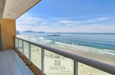 Apartamento alto padrão frente mar com 6 dormitórios sendo 4 com vista mar, lazer no condomínio na praia das pitangueiras - guarujá/sp.