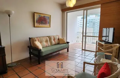 Apartamento com 3 dormitórios sendo 1 climatizado, sala 2 ambientes com sacada vista parcial do mar, lazer no condomínio na praia das pitangueiras-guarujá/sp.