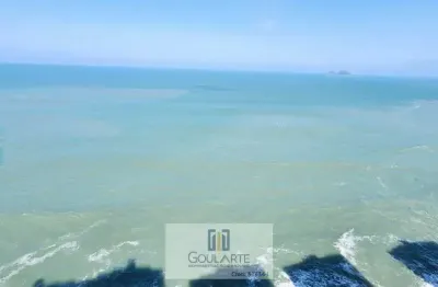 Apartamento alto padrão com sacada e vista total para o mar, 3 suítes sendo 2 climatizadas, lazer no condomínio, pitangueiras - guarujá/sp.