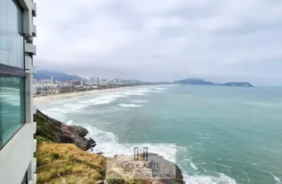 Apartamento alto padrão com sacada ampla e vista para o mar, 3 suítes sendo 1 com acesso a sacada + 1 dormitório de serviço, lazer no condomínio, pitangueiras - guarujá/sp.