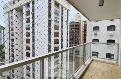 Apartamento com 3 dormitórios sendo 2 suítes e 1 dormitório reversível, lazer no condomínio na praia da pitangueiras-guarujá/sp