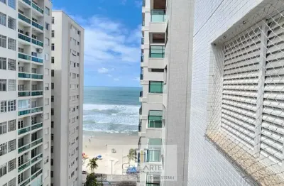Apartamento alto padrão com acesso a sacada vista lateral do mar, 3 dormitórios climatizados sendo 1 suíte + dormitório de serviço, à menos de 150 metros da praia das pitangueiras-guarujá/sp.
