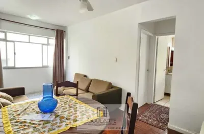 Apartamento com 1 dormitório amplo, á menos de 250 metros do mar - pitangueiras-guarujá/sp.