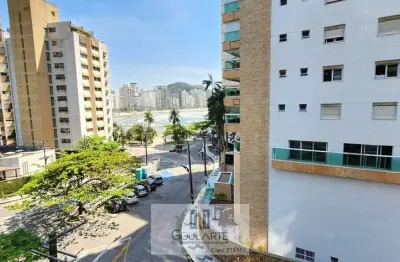 Apartamento alto padrão com acesso a sacada vista mar, 3 dormitórios sendo 1 suíte climatizada, lazer no condomínio na praia das  astúrias-guarujá/sp.
