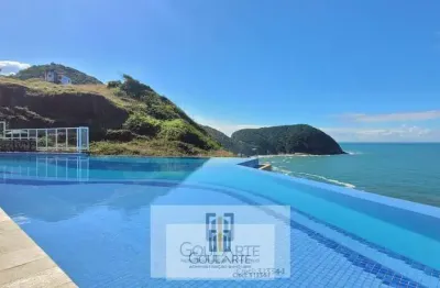 Apartamento duplex em condomínio com lazer completo e vista total do mar, 2 suítes climatizadas, na praia da enseada-guarujá/sp.