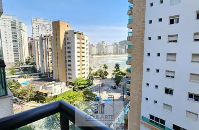 Apartamento alto padrão com sacada vista mar, 4 dormitórios sendo 1 suíte com acesso a sacada, lazer no condomínio na praia das astúrias-guarujá/sp.