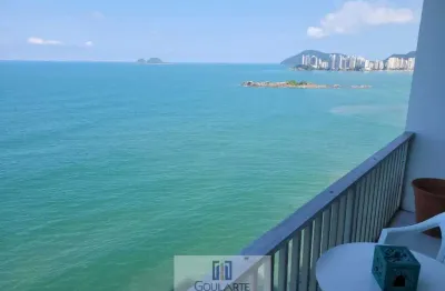 Apartamento alto padrão com sacada frente mar, 3 dormitórios sendo 1 suíte, na praia das pitangueiras - guarujá/sp.