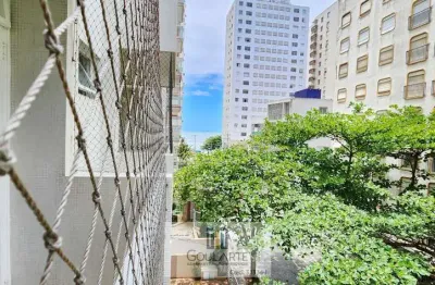 Apartamento alto padrão com sacada vista lateral mar, 3 dormitórios+ dormitório de serviço, à menos de 50 metros do mar na praia das pitangueiras-guarujá/sp.