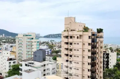 Apartamento alto padrão com sacada vista parcial mar, 3 dormitórios climatizados sendo 1 suíte, lado praia na enseada-guarujá/sp