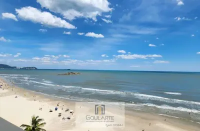 Apartamento alto padrão frente mar, 2 dormitórios climatizados sendo 1 suíte+ dormitório de serviço, vista total do mar na praia das pitangueiras - guarujá/sp.