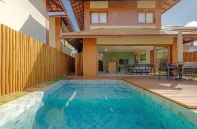 Casa alto padrão, nascente, com piscina privativa e porteira fechada - marluá - itacimirim/ba.