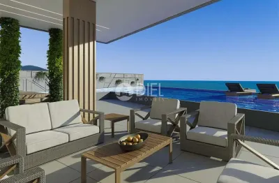 Frente mar com 4 suítes e 3 vagas em itapema-sc, estreito, itapema - sc