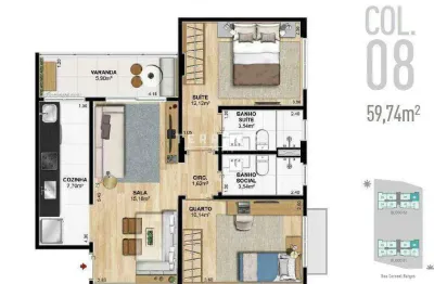 Apartamento à venda, 2 quartos, 1 suíte, 2 vagas, artistas - teresópolis/rj