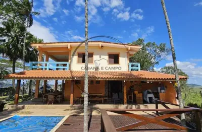 Chácara à venda em piracaia com piscina, pomar e vista da represa