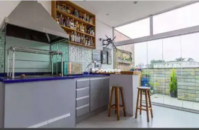Cobertura com 1 dormitório à venda, 100 m² por r$ 530.000,00 - vila pires - santo andré/sp