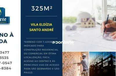 Terreno à venda, 325 m² por r$ 548.996,00 - vila eldízia - santo andré/sp