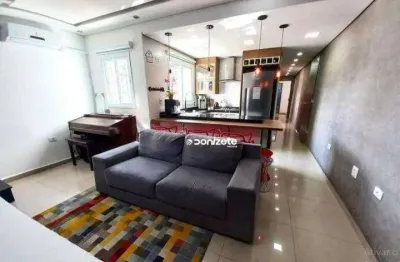 Cobertura com 3 dormitórios à venda, 160 m² por r$ 855.000,00 - vila valparaíso - santo andré/sp