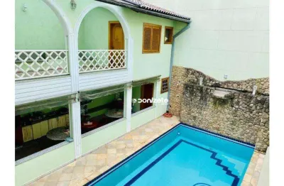 Sobrado com 4 dormitórios para alugar, 425 m² por r$ 10.320,20/mês - jardim santo antônio - santo andré/sp