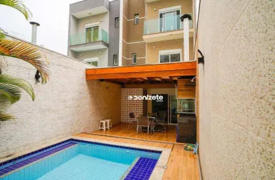 Sobrado com 4 dormitórios à venda, 349 m² por r$ 2.200.000,00 - jardim - santo andré/sp