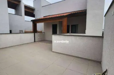 Cobertura com 2 dormitórios, 86 m² - venda por r$ 600.000,00 ou aluguel por r$ 2.830,00/mês - vila scarpelli - santo andré/sp