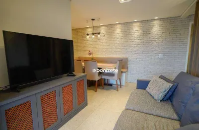 Apartamento com sacada gourmet  63m2a/u 2dormitórios e 1 vaga  à venda, 63 m² por r$ 586.000 - vila pires - santo andré/sp